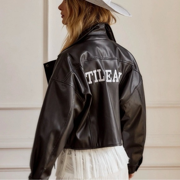 NWOT 12th Tribe Til Death Faux Leather Jacket - Picture 2 of 7